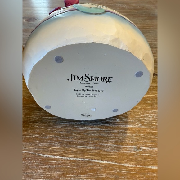 JIM SHORE ‘LIGHT UP THE HOLIDAYS’ SNOWMAN CHRISTMAS FIGURINE - Picture 7 of 7